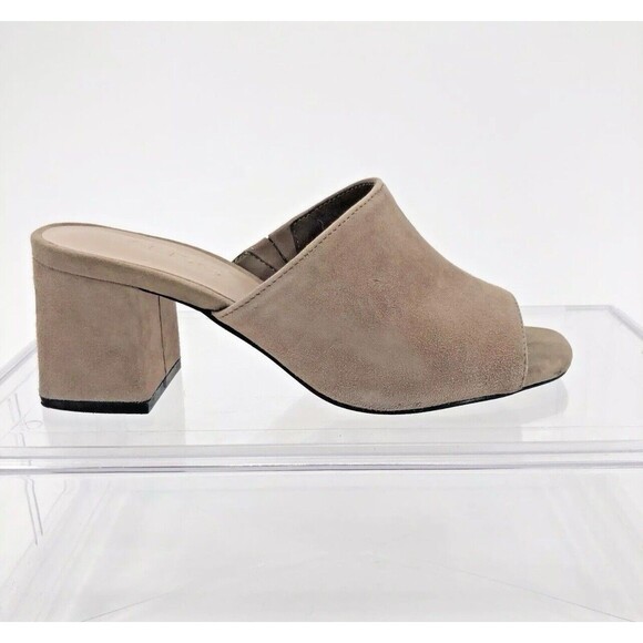 Aldo Womens Summer Slides Sandals Shoes Size 10 Tan Suede Chunky Block Heel EUC - Picture 3 of 13